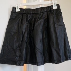 Black pleather skirt